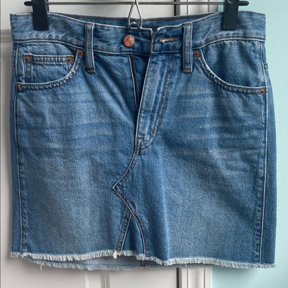 J. Crew Classic Blue Denim Mini Skirt